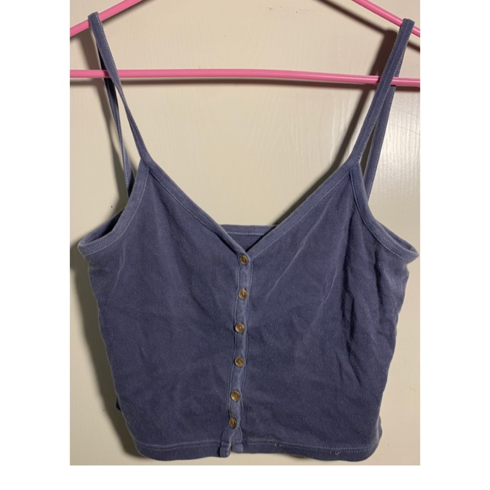 Brandy Melville navy blue Button-Front Camisole